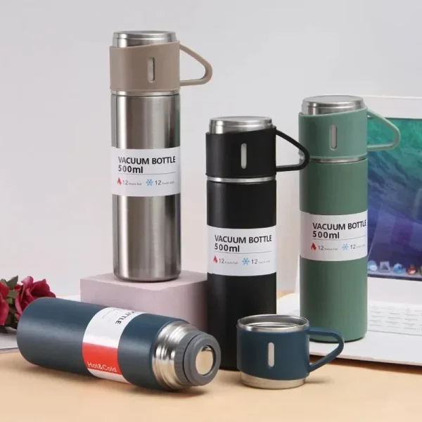 304 Stainless Steel Vacuum Insulated Office Business Style Coffee Mug Thermos Bottle Portable Flask kettle Bottle 500ML 1