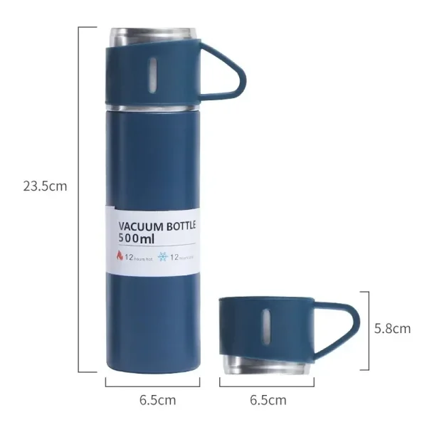 304 Stainless Steel Vacuum Insulated Office Business Style Coffee Mug Thermos Bottle Portable Flask kettle Bottle 500ML 4