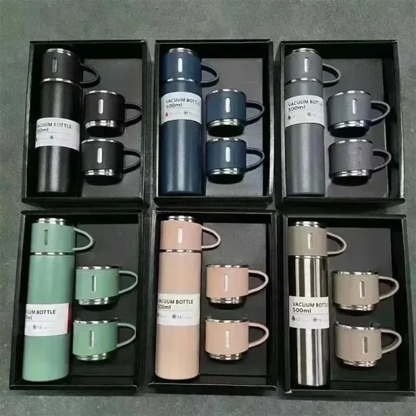 304 Stainless Steel Vacuum Insulated Office Business Style Coffee Mug Thermos Bottle Portable Flask kettle Bottle 500ML 5