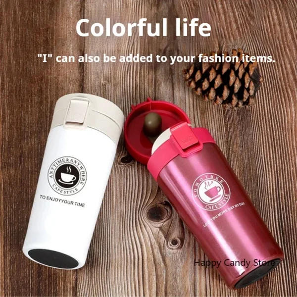 1PC 380ML/500ML Thermos Coffee Cup Tea Mug Portable Vacuum Flasks Travel Thermal Water Bottle Outdoor Sports Water Bottle 3