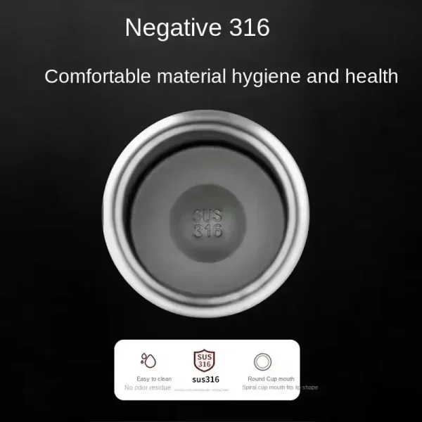Water cup 316 stainless steel thermos cup large capacity men's thermos cup women's outdoor sports portable car tea kettle 6