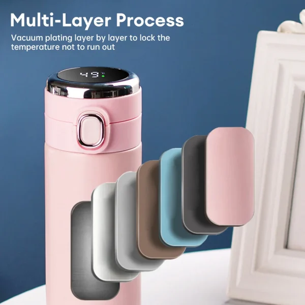 420ml Stainless Steel Smart Thermos Bottle Smart LED Temperature Display Thermal Mug Leak-proof Vacuum Flask taza termica 3
