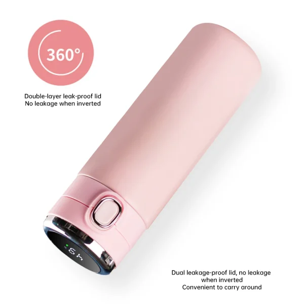 420ml Stainless Steel Smart Thermos Bottle Smart LED Temperature Display Thermal Mug Leak-proof Vacuum Flask taza termica 6