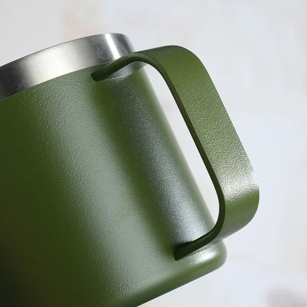 14oz Coffee Mug With Handle Yetys Tumbler Stainless Steel Vacuum Insulated Thermal Beer Cup Travel Thermos with Leakproof Lid 4