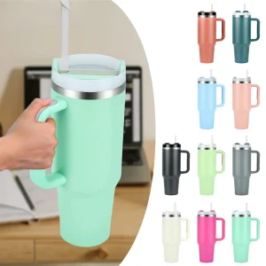 40oz Large Capacity  Stainless Steel Thermos Cup,Large Capacity Ice Cool Travel Mug for Office Home Car &New Year Gift straw cup 1