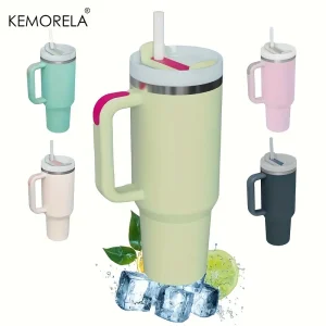 Personalized 887ML Tumbler with Handle Lid Straw 40oz Stainless Steel Water Bottle Vacuum Thermos Cup Travel Car Coffee Mug 1