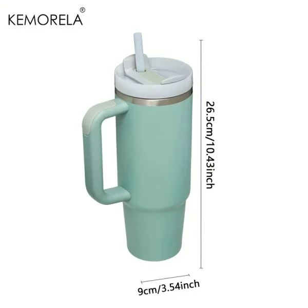 Personalized 887ML Tumbler with Handle Lid Straw 40oz Stainless Steel Water Bottle Vacuum Thermos Cup Travel Car Coffee Mug 6