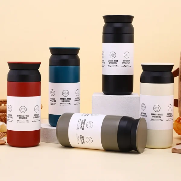 Custom 350ml 500ml Water Bottle Vacuum Mini Gym Thermos Mug Stainless Steel Vacuum Insulated Thermal Travel Coffee Cup For Car 1
