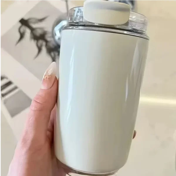 240ML Tumbler Thermos Cup Car Insulated Water Bottle Stainless Steel Vacuum Flasks Milky White Coffee Mug Travel  Drink Kettle 1