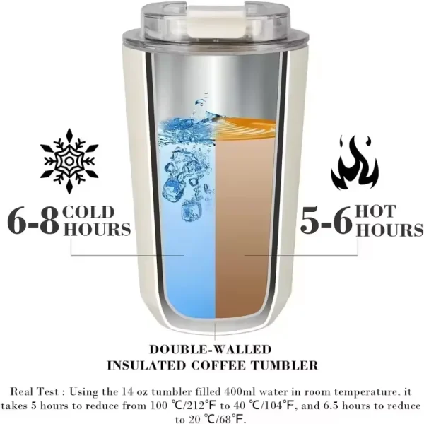 240ML Tumbler Thermos Cup Car Insulated Water Bottle Stainless Steel Vacuum Flasks Milky White Coffee Mug Travel  Drink Kettle 6