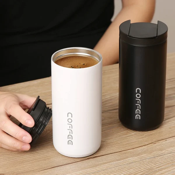400ML Stainless Steel Coffee Thermos Bottle Thermal Mug Leakproof Car Vacuum Flasks Coffee Cup Travel Portable Insulated Bottles 4