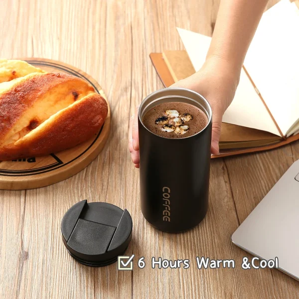 400ML Stainless Steel Coffee Thermos Bottle Thermal Mug Leakproof Car Vacuum Flasks Coffee Cup Travel Portable Insulated Bottles 6