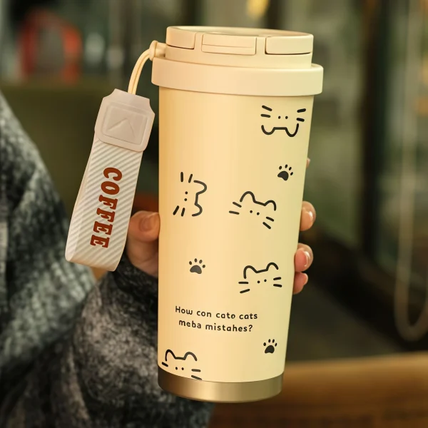 500ML Thermo Cafe Coffee Mug Car LeakProof Travel Thermo Cup Stainless Steel Thermal Water Bottles Vacuum Flask Insulated Cups 3