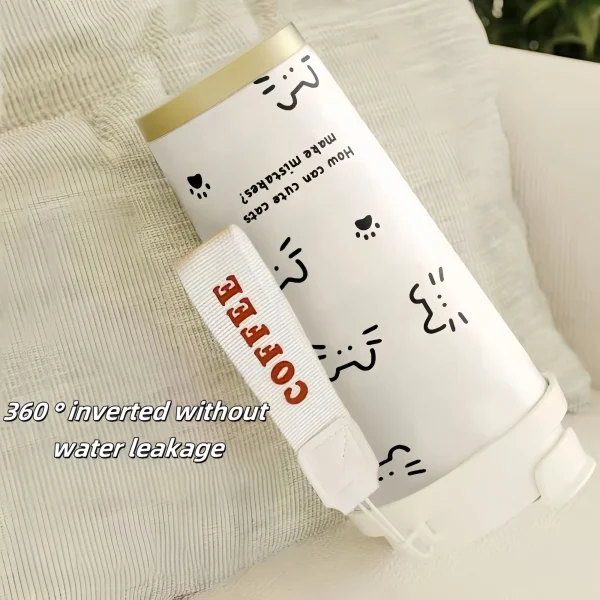500ML Thermo Cafe Coffee Mug Car LeakProof Travel Thermo Cup Stainless Steel Thermal Water Bottles Vacuum Flask Insulated Cups 4
