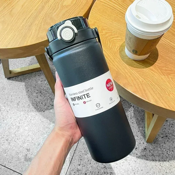 1.2L/1L Large Capacity Thermo Bottle with Straw Stainless Steel Thermal Water Bottle Keep Cold and Hot Thermos Cup Vacuum Flask 4
