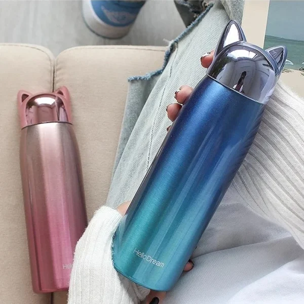 Pocket 300ml Custom Mug Steel Water Bottle Small Coffee Thermos Cup With Lid Thermal and Hot Bottles for Children Food Flask 2