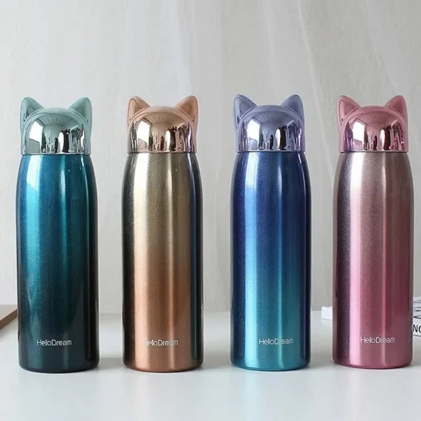 Pocket 300ml Custom Mug Steel Water Bottle Small Coffee Thermos Cup With Lid Thermal and Hot Bottles for Children Food Flask 6