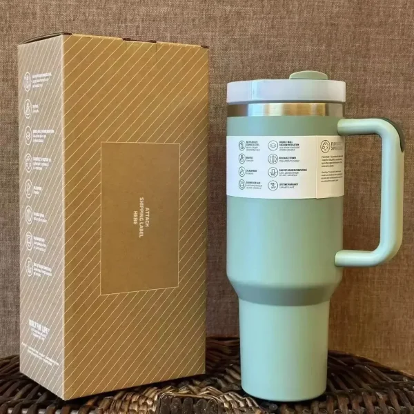 2025 New 30oz 40oz Tumbler with Straw Lid Stainless Steel Coffee Thermos Cup Double Wall Vacuum Insulated Car Travel Mugs 2