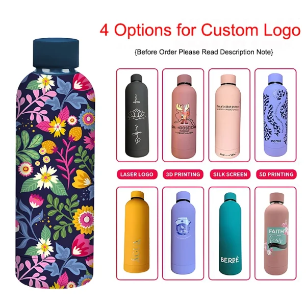 Custom Logo Thermos Large Vacuum Flask Stainless Steel Portable Thermos Bottle Outdoor Sports Water Bottle Travel Mug 500/750ml 2