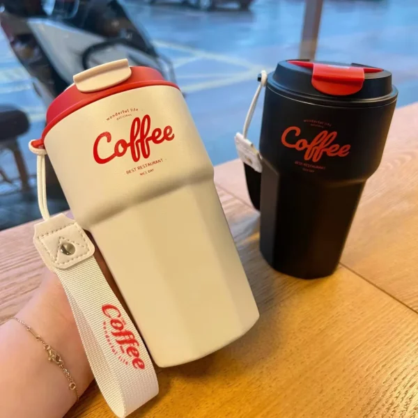 Portable Double Stainless Steel Coffee Mug Leak-Proof Thermos Travel Thermal Vacuum Flask Car Insulated Water Bottle 420ml/620ml 5