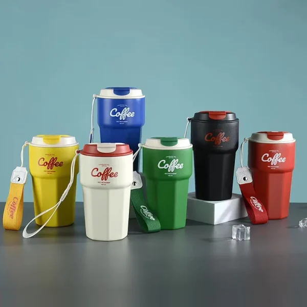 Portable Double Stainless Steel Coffee Mug Leak-Proof Thermos Travel Thermal Vacuum Flask Car Insulated Water Bottle 420ml/620ml 6