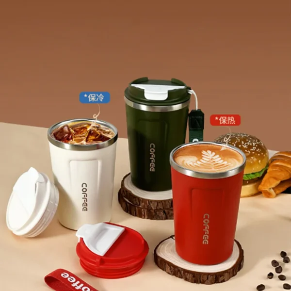 380ml Stainless Steel Coffee Insulated Cup Double Wall Vacuum Flask for Hot & Cold Insulated Cup Portable Travel Mug 2