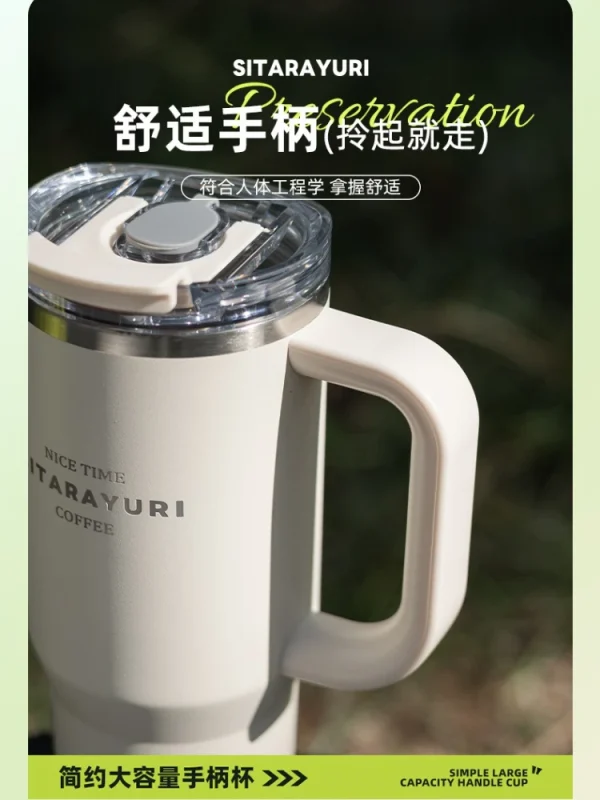 SITARAYURI 900ml Thermos Water Bottle Stainless Steel Coffee Cup Cold and Hot Double-layer Insulated Cup Tumbler Car Travel Mug 3