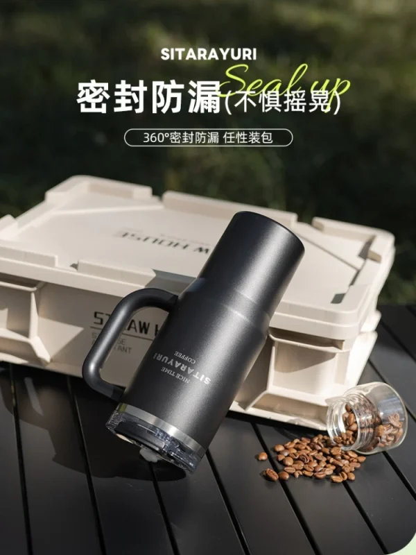 SITARAYURI 900ml Thermos Water Bottle Stainless Steel Coffee Cup Cold and Hot Double-layer Insulated Cup Tumbler Car Travel Mug 6