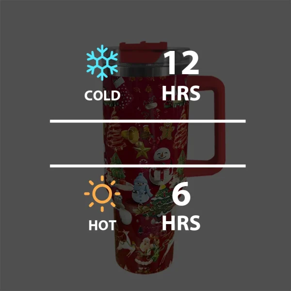 Thermos Bottle 40oz Tumbler With Handle With Straw Lids Stainless Steel Thermal Mug Coffee Thermos Vacuum Cup Sippy cup 2