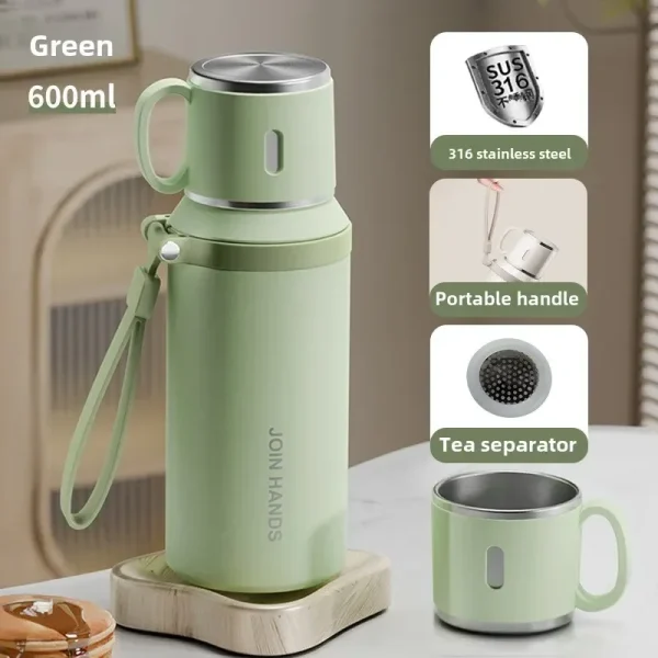 New Trustworthy Simple 316 stainless steel portable thermos cup high value teacup water cup business cup 6