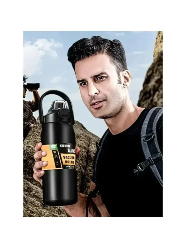 Water Bottle Portable Thermos with Straw Stainless Steel Thermal Mug Tumbler Coffee Cup Sports Vacuum Flasks for Cold/Hot water 5