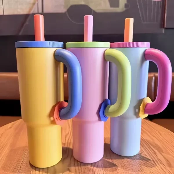 2025 Chakolab 40oz Car Travel Mug Cold Brew Coffee Cup Stainless Steel Straw Ice Cup Insulation Keeps 24H Portable Handle Design 2