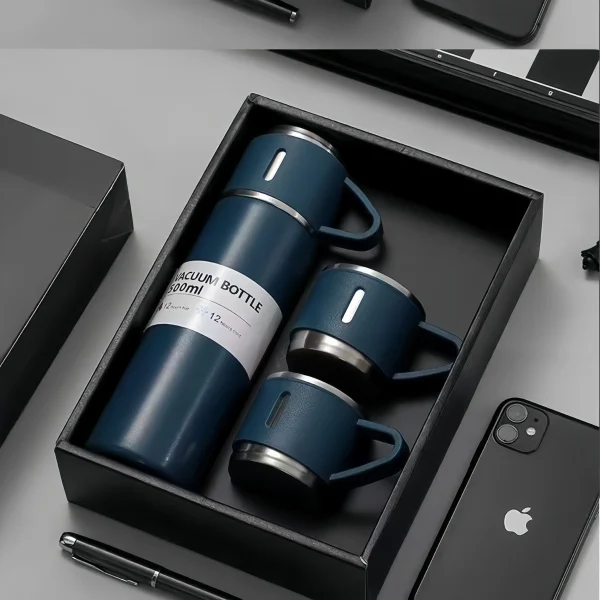 500ML 304 Stainless Steel Vacuum Insulated Bottle Gift Set Office Business Style Coffee Mug Thermos Bottle Portable Flask Carafe 2