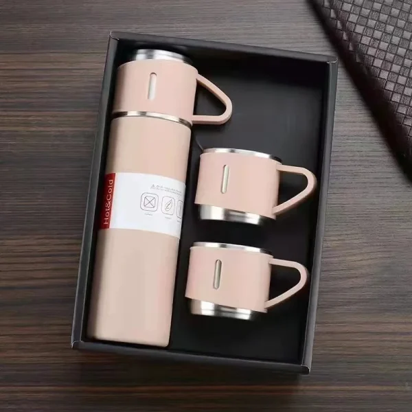 500ML 304 Stainless Steel Vacuum Insulated Bottle Gift Set Office Business Style Coffee Mug Thermos Bottle Portable Flask Carafe 3