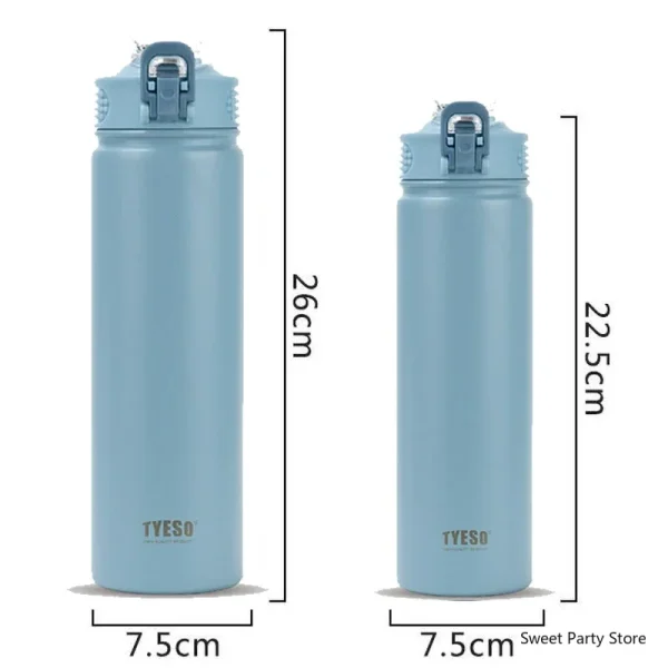 550Ml Tiesto Thermos Bottle With Straw Stainless Steel Vacuum Flask Keeps Cold and Heat Thermal Mug Sports Water Bottles 6