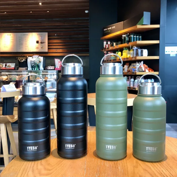 Tyeso Thermos Water Bottle 1000ml 750ml 360ml Double Stainless Steel Vacuum Flask Mug Portable Outdoor Fitness Sports Drinks Cup 4