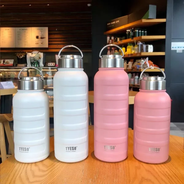 Tyeso Thermos Water Bottle 1000ml 750ml 360ml Double Stainless Steel Vacuum Flask Mug Portable Outdoor Fitness Sports Drinks Cup 5