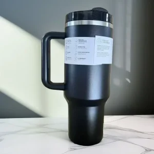 MINISO Explosive Style Stainless Steel Water Cup with Handle Large Capacity 304 Thermos Cup Portable Cup for Travel and Office 1