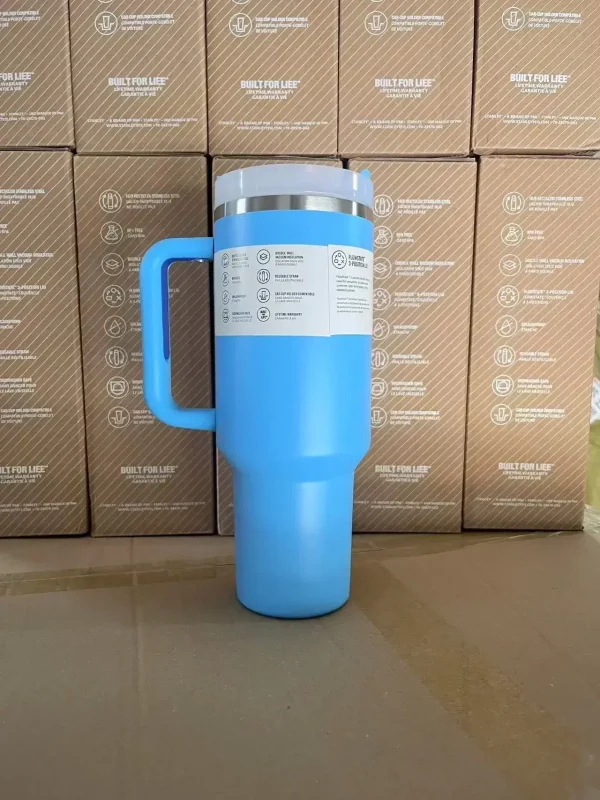 MINISO Explosive Style Stainless Steel Water Cup with Handle Large Capacity 304 Thermos Cup Portable Cup for Travel and Office 3
