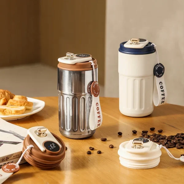 450ml Thermos Bottle Smart Display Temperature 316 Stainless Steel Vacuum Cup Office Coffee Cup Business Portable Thermal Mug 3