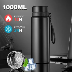 1L Thermal Water Bottle Keep Cold and Hot Water Bottle Thermos for Water Tea Coffee Vacuum Flasks Stainless Steel Thermos Bottle 1