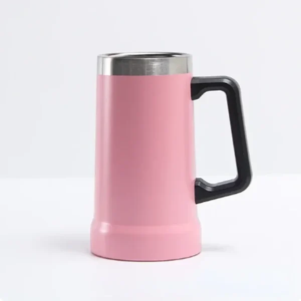 700ML Insulated Beer Stein Double Wall Insulation Stainless Steel Coffee Mug Thermal Tumbler Big Grip Shatterproof Drinking Cup 2