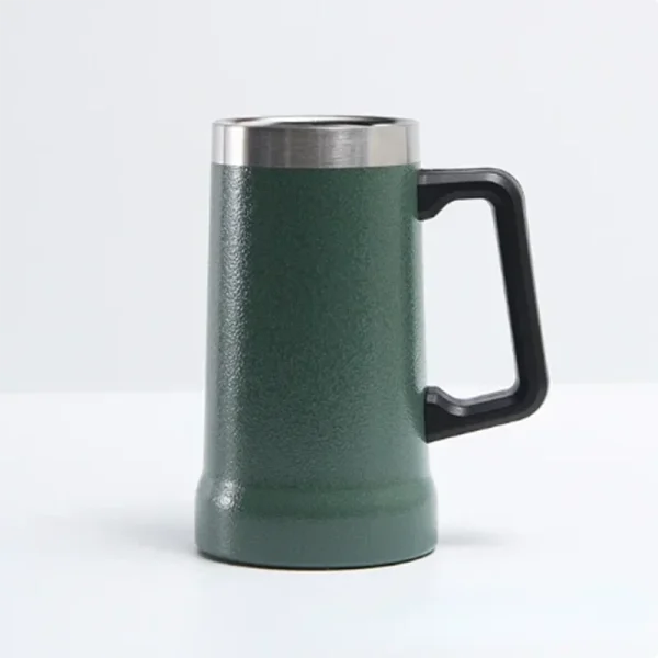 700ML Insulated Beer Stein Double Wall Insulation Stainless Steel Coffee Mug Thermal Tumbler Big Grip Shatterproof Drinking Cup 3