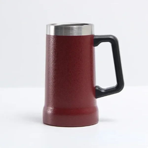 700ML Insulated Beer Stein Double Wall Insulation Stainless Steel Coffee Mug Thermal Tumbler Big Grip Shatterproof Drinking Cup 5