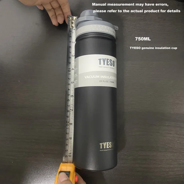 750ML Tyeso Thermos Bottle Stainless Steel Vacuum Flask Insulated Water Bottle Travel Cup For children Coffee Mug Termica 3