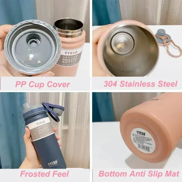 750ML Tyeso Thermos Bottle Stainless Steel Vacuum Flask Insulated Water Bottle Travel Cup For children Coffee Mug Termica 5