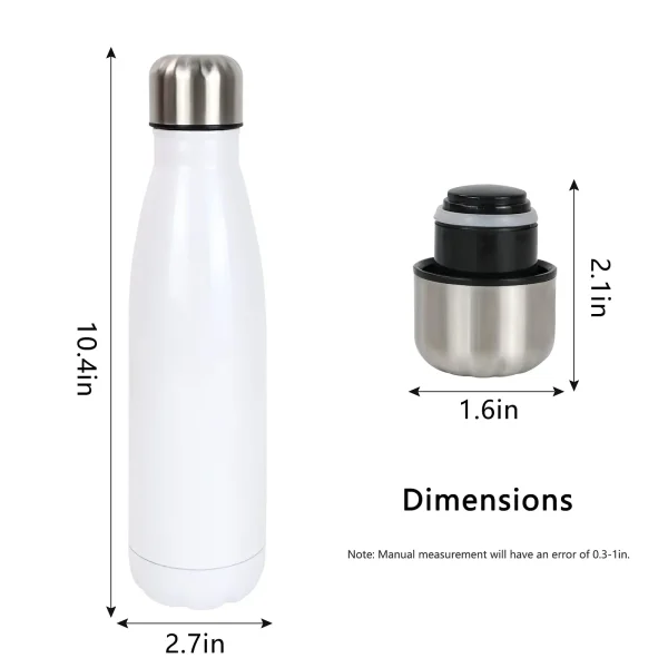 500ml Sublimation Tumbler Water Bottle Stainless Steel Double Wall Thermos Cup DIY Sublimation Blank Vacuum Flask Creative Mugs 3