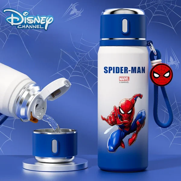 550ml Disney Spider Man Thermos Water Bottle 316 Stainless Steel Bounce Cover Insulated Water Cup Leakproof Sport Water Mug 1