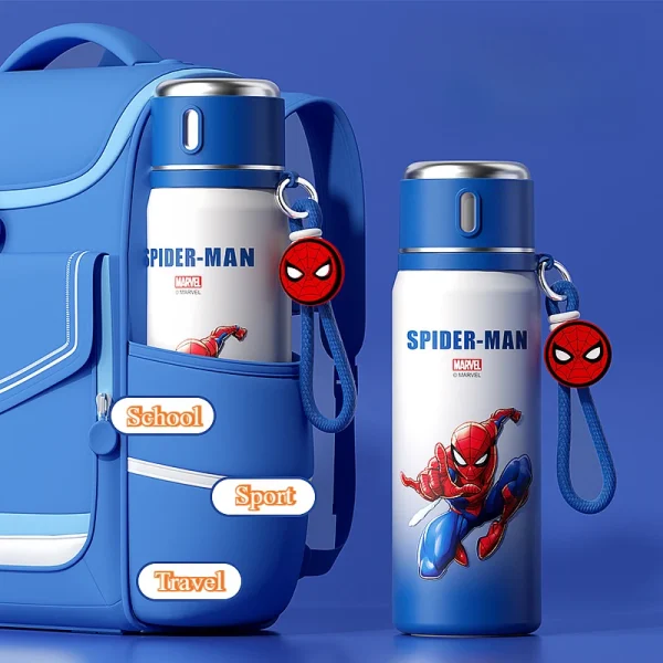 550ml Disney Spider Man Thermos Water Bottle 316 Stainless Steel Bounce Cover Insulated Water Cup Leakproof Sport Water Mug 2