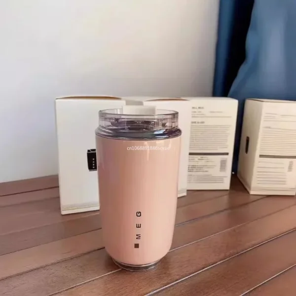Tumbler Thermos Cup Milky White Coffee Mug Insulated Water Bottle Travel Stainless Steel Car Vacuum Flasks Drinking Kettle 귀여운물병 3